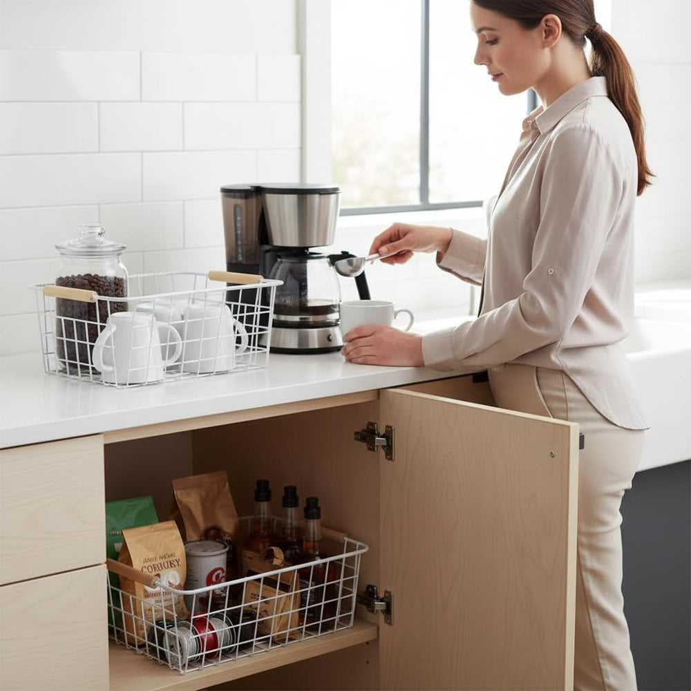 LeleCAT panier dans placard avec bocaux améliorant rangement