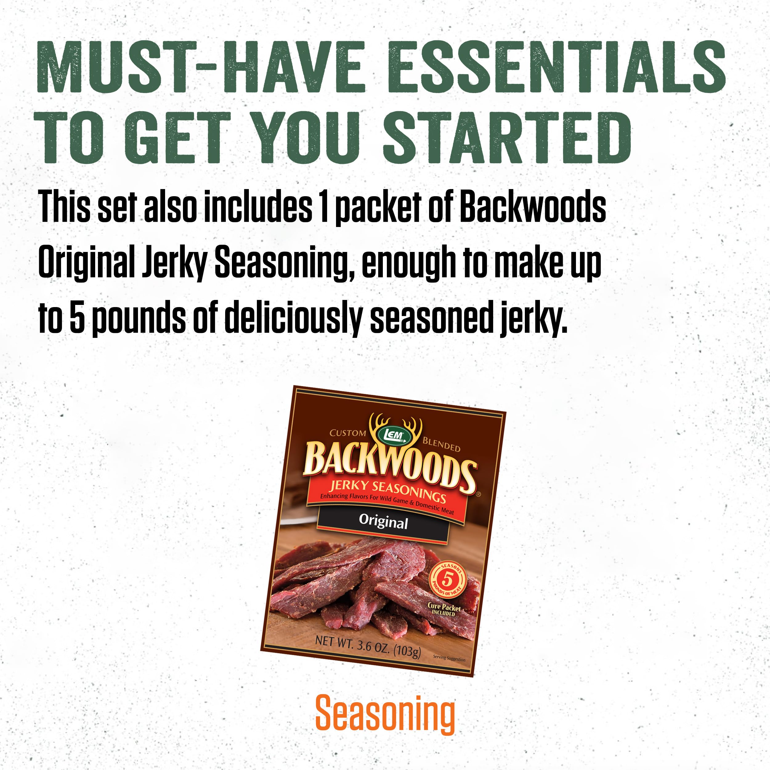 LEM sachet Backwoods assaisonnement inclus pour saveur prête
