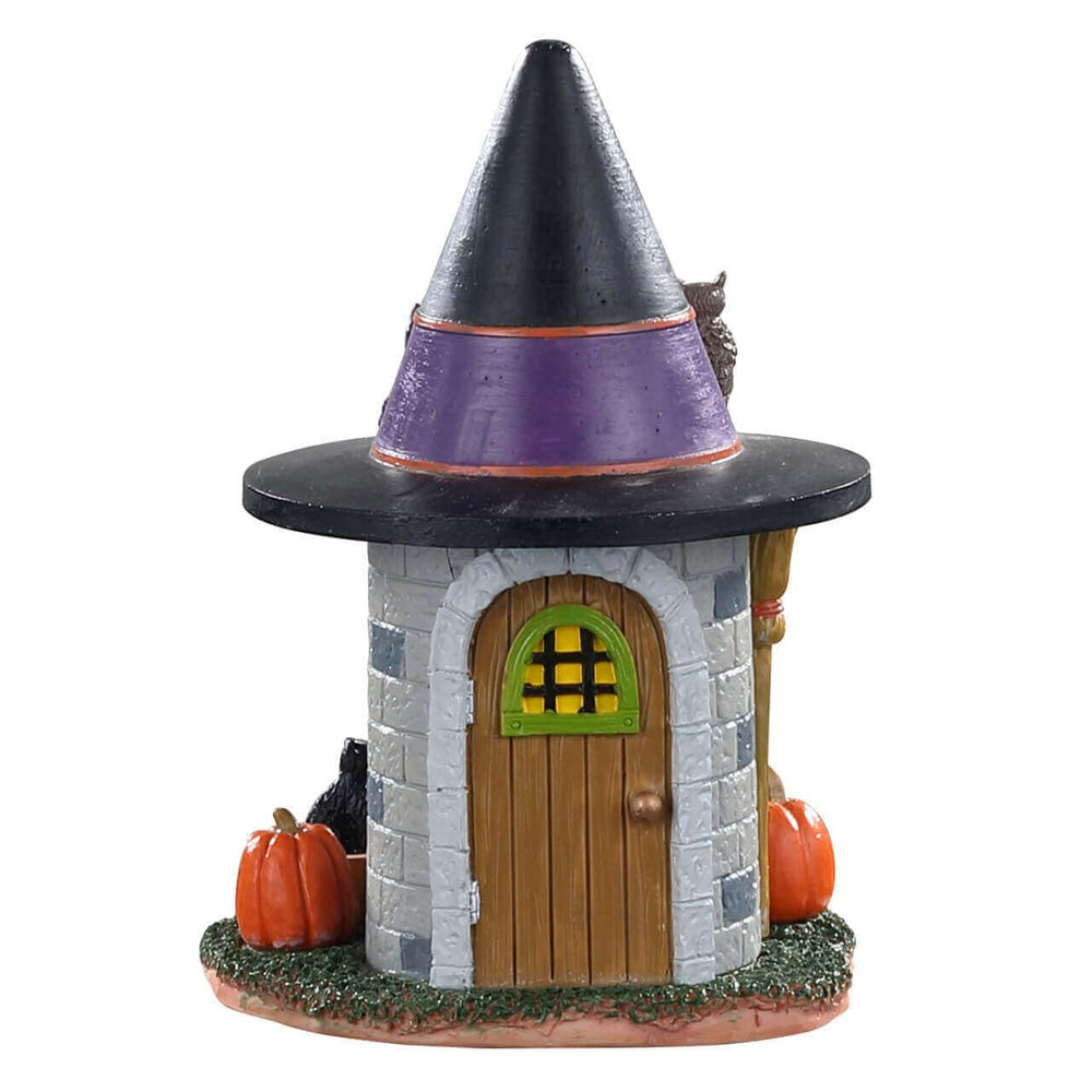 Lemax Witch's Brew à côté d’un objet commun montrant échelle et dimensions