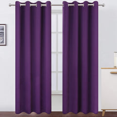 LEMOMO rideau violet panneau face montrant finition et style pour obscurité