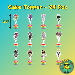 Lemoneon décor cupcakes 24 pièces, assortiment prêt à poser et décoratif