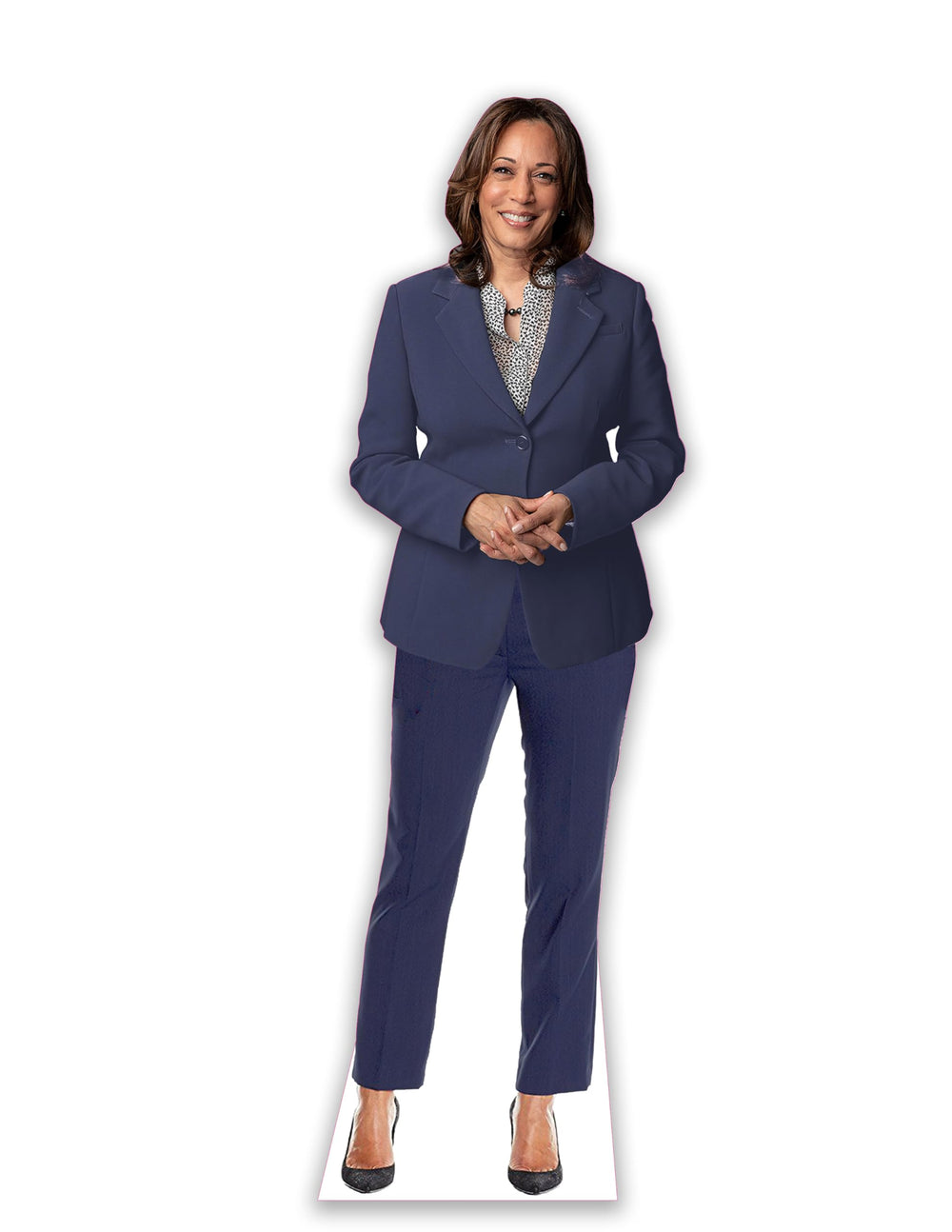 LEMONSODA découpe Kamala Harris vue de face montrant présence réaliste