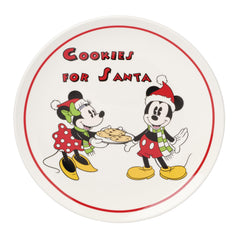 Lenox assiette face avant Mickey et Minnie, présentation festive et élégante