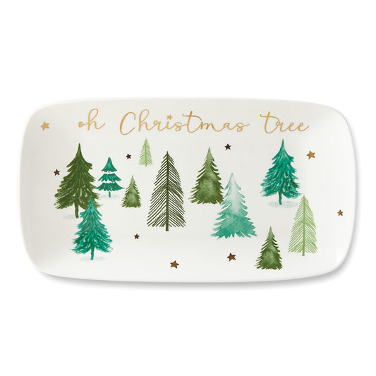 Lenox plateau face décor "Oh Christmas Tree" pour présentation élégante