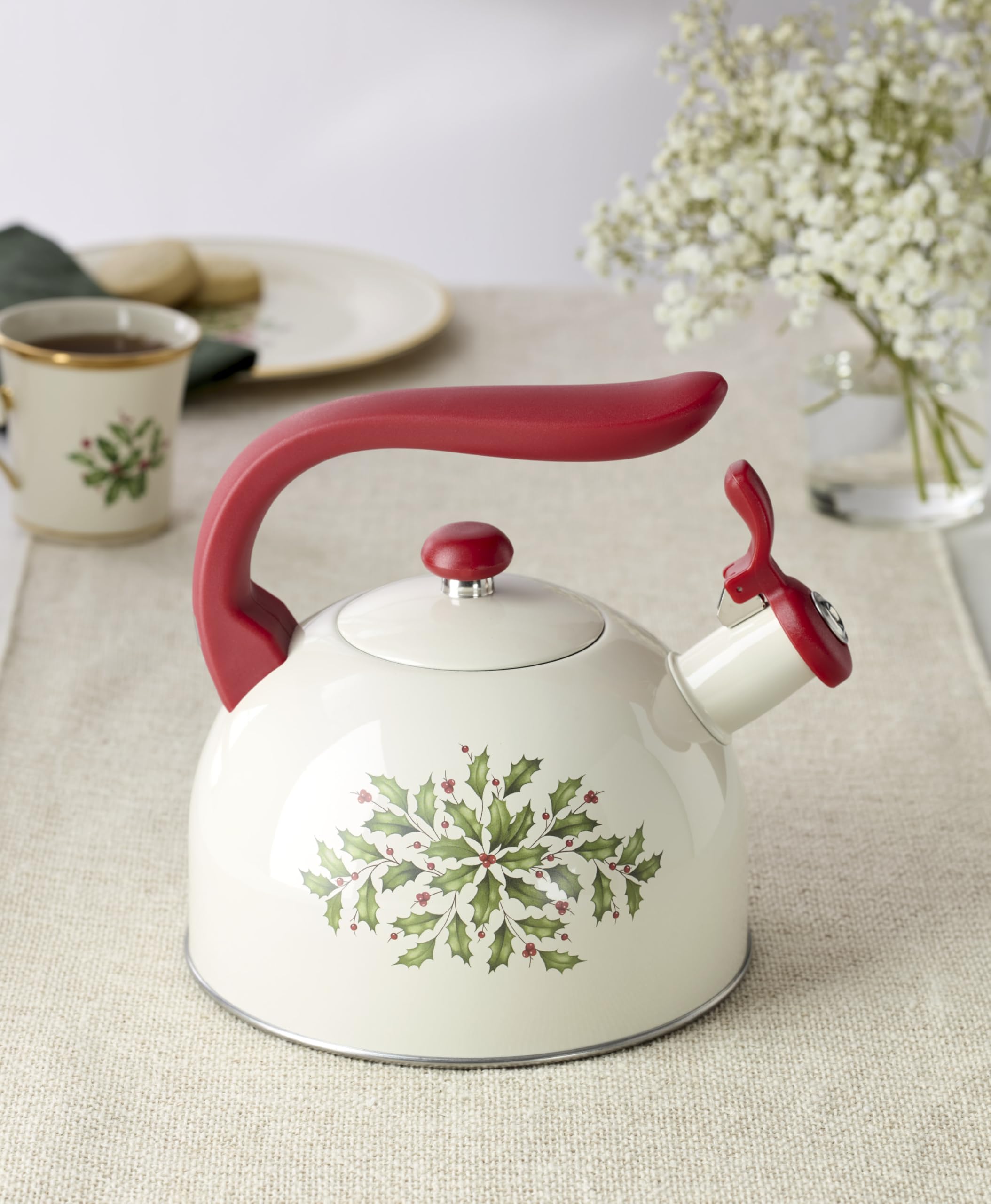 Lenox bouilloire Holiday étiquette de la marque Lenox montrant authenticité et qualité