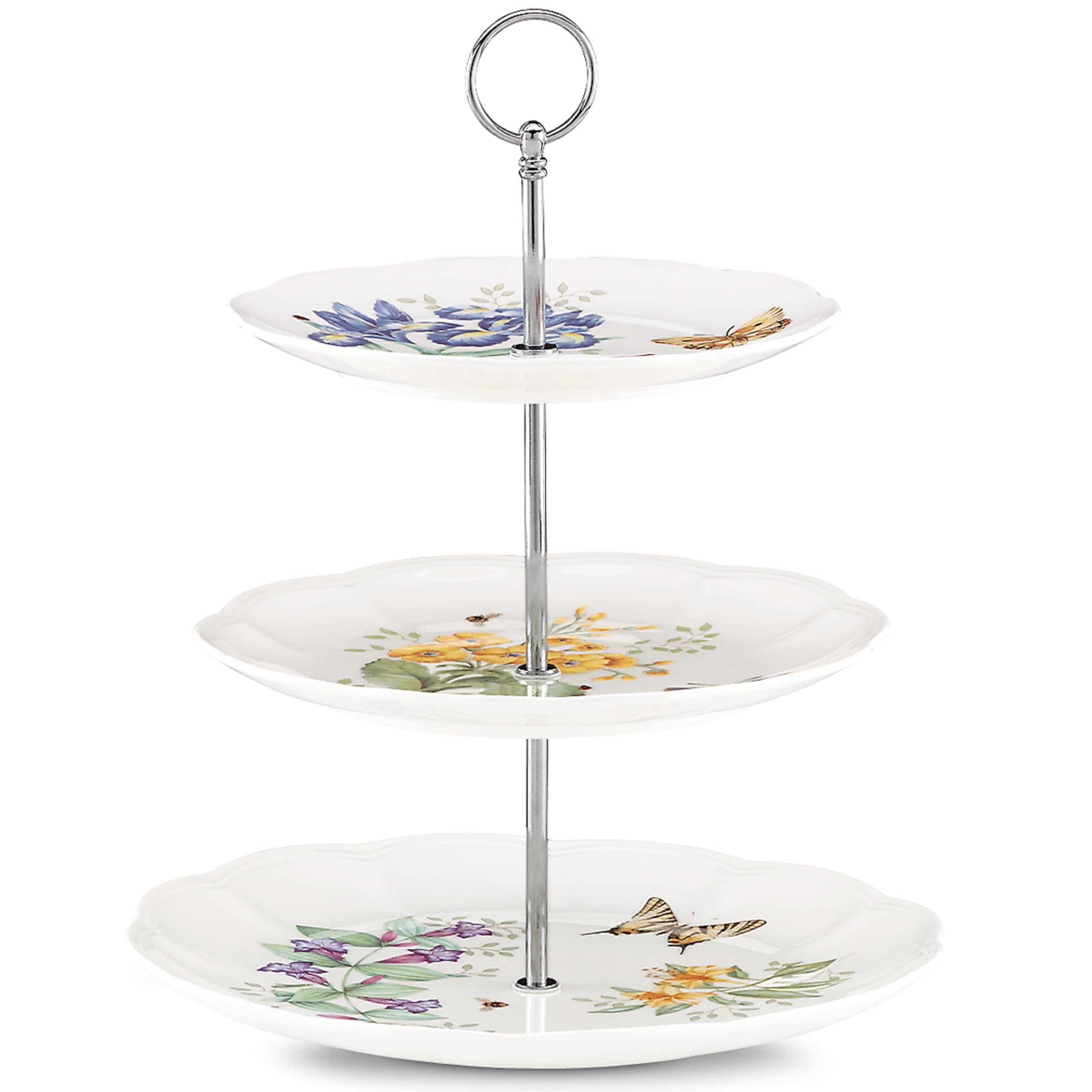 Lenox présentoir Butterfly Meadow en porcelaine, vue frontale élégante et décorative