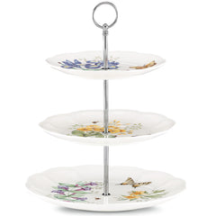 Lenox présentoir Butterfly Meadow en porcelaine, vue frontale élégante et décorative
