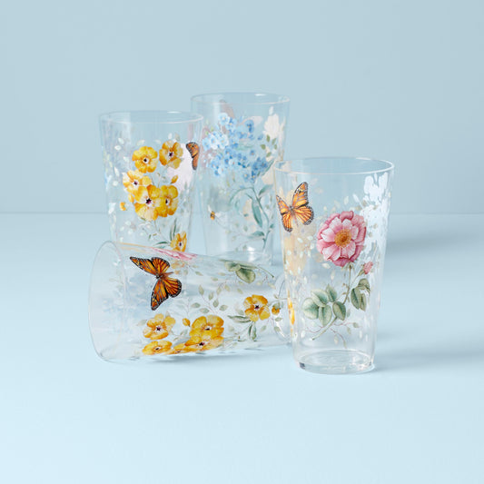 Lenox gros plan impression Butterfly Meadow montrant détails floraux durables