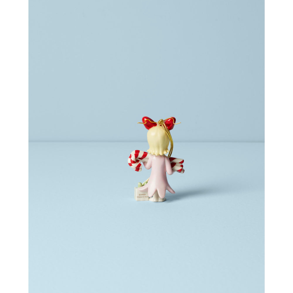 Lenox Cindy Lou Who suspendu au sapin montrant intégration décorative et éclat