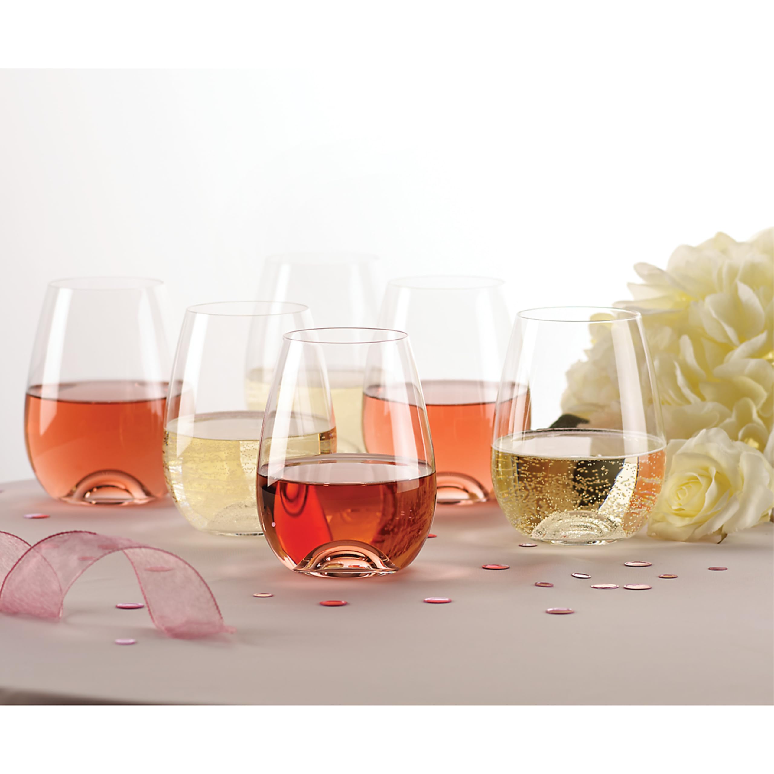 Lenox ensemble de 6 verres présenté sur une table pour repas convivial