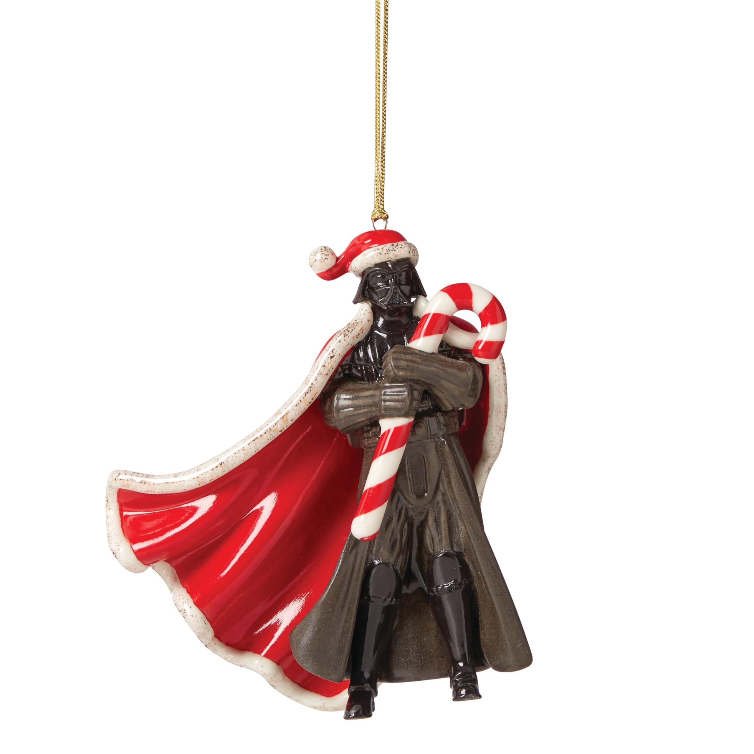 Lenox Darth Vader ornement recto affichant costume festif et finition porcelaine élégante
