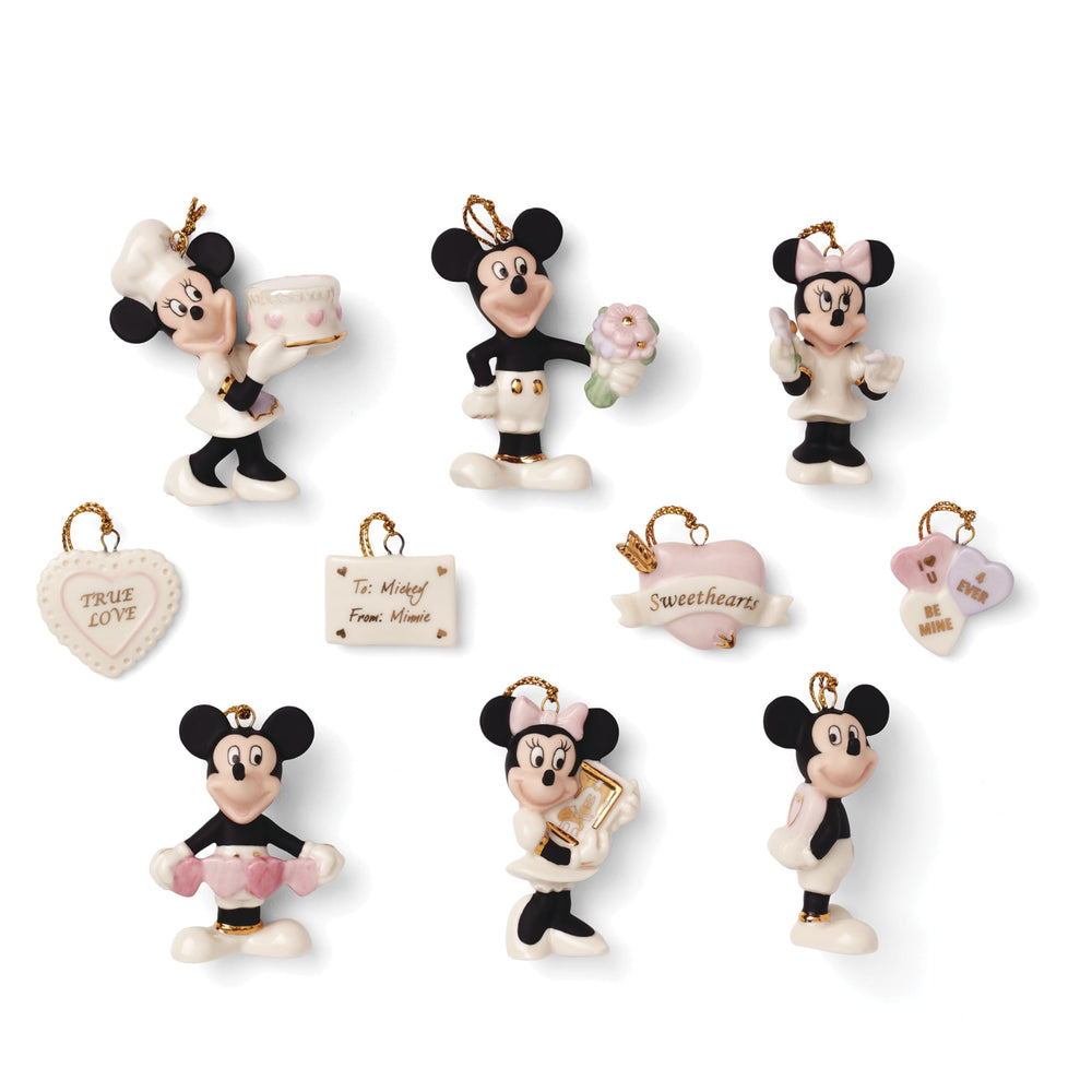 Lenox coffret d'ornements Disney Romantic Moments vue du paquet prêt à offrir