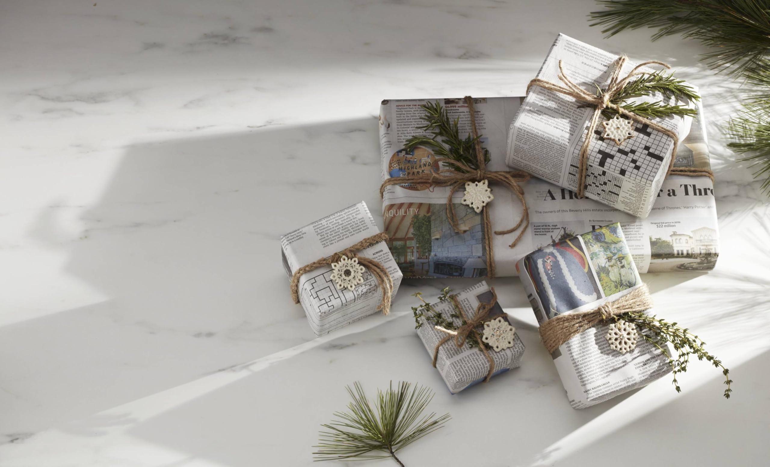 Lenox comparaison taille flocon à une branche, idéal pour petits sapins