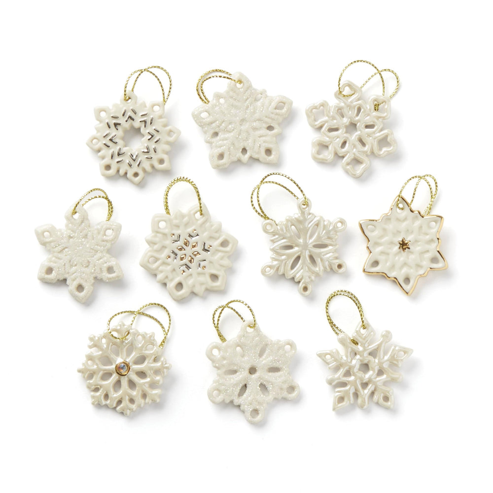 Lenox packaging avant montrant 10 mini flocons, protège et organise