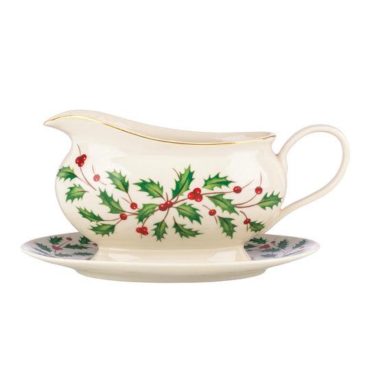 Lenox saucière face montrant design élégant et service raffiné