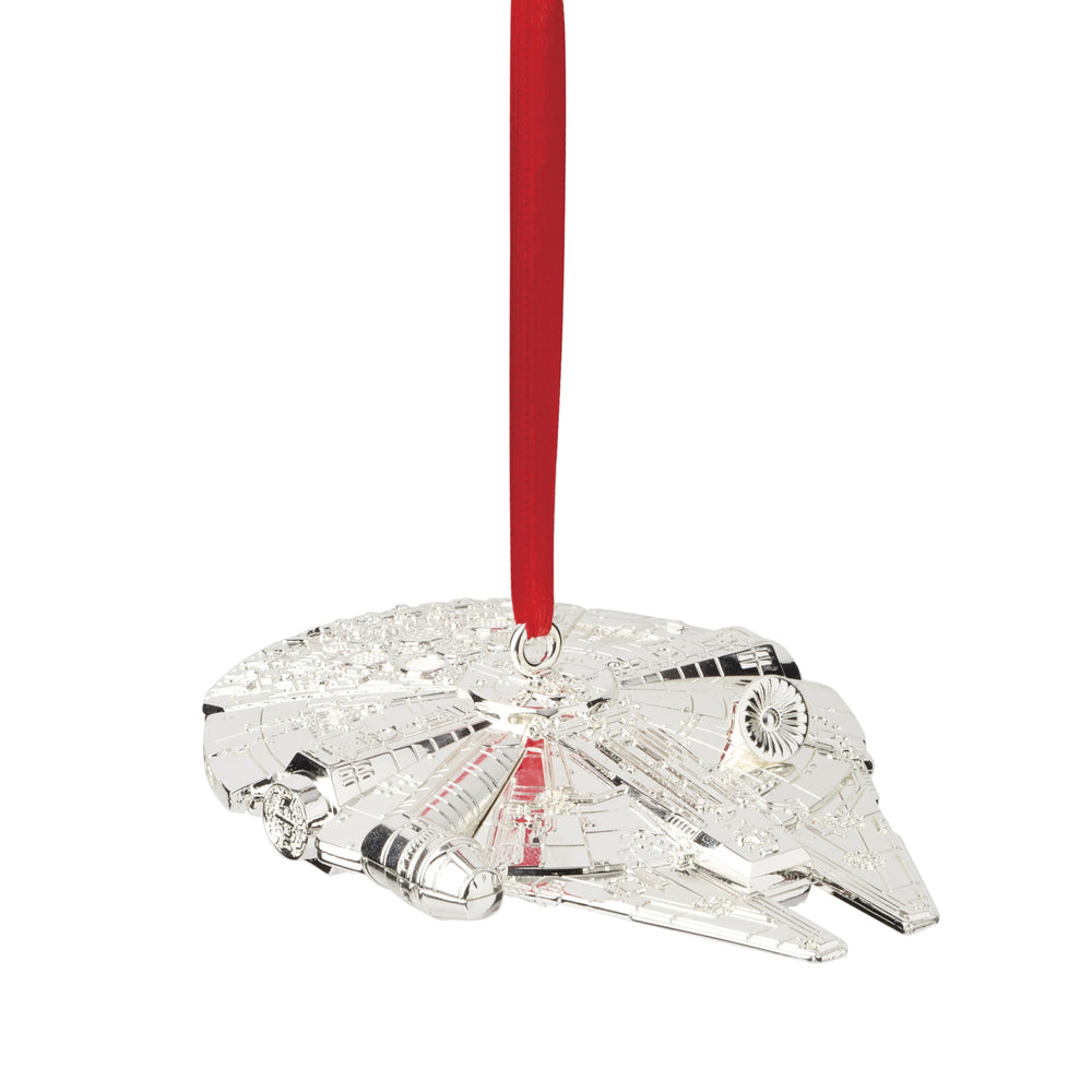 Lenox Millennium Falcon vue avant montrant la silhouette et finition métallique, idéal pour décorations