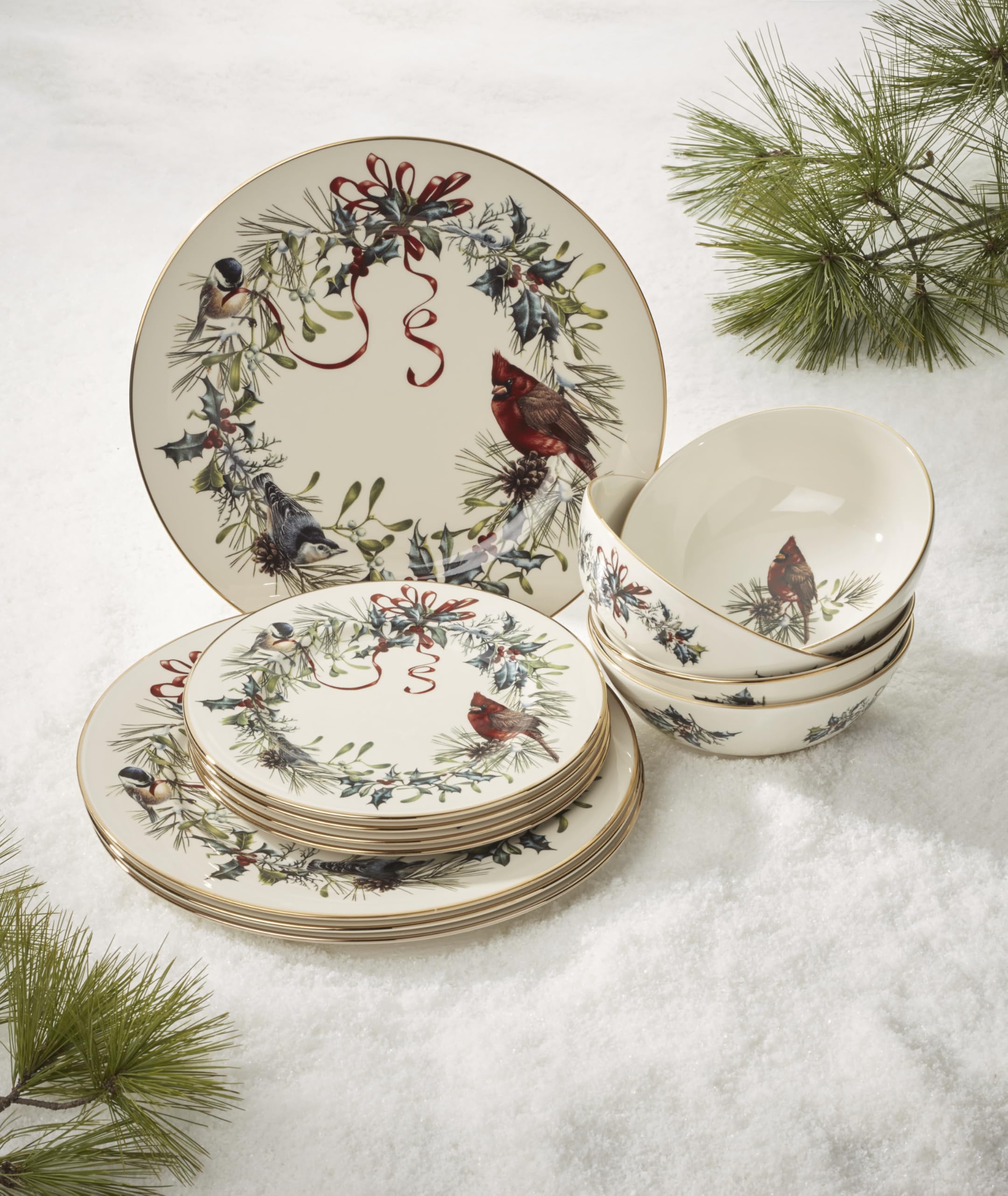 Lenox détail or 24k sur bordure, ajoute éclat festif durable