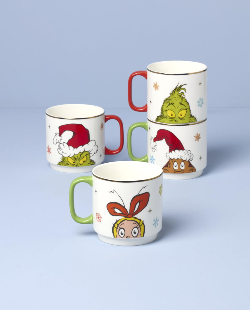 Lenox mug Cindy Lou Who en angle, couleur vive et sourire chaleureux
