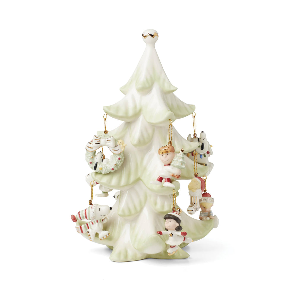 Lenox coffret Peanuts montrant l'ensemble prêt à offrir et décoratif
