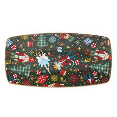 Lenox plateau face présentant motifs Casse-Noisette et style festif