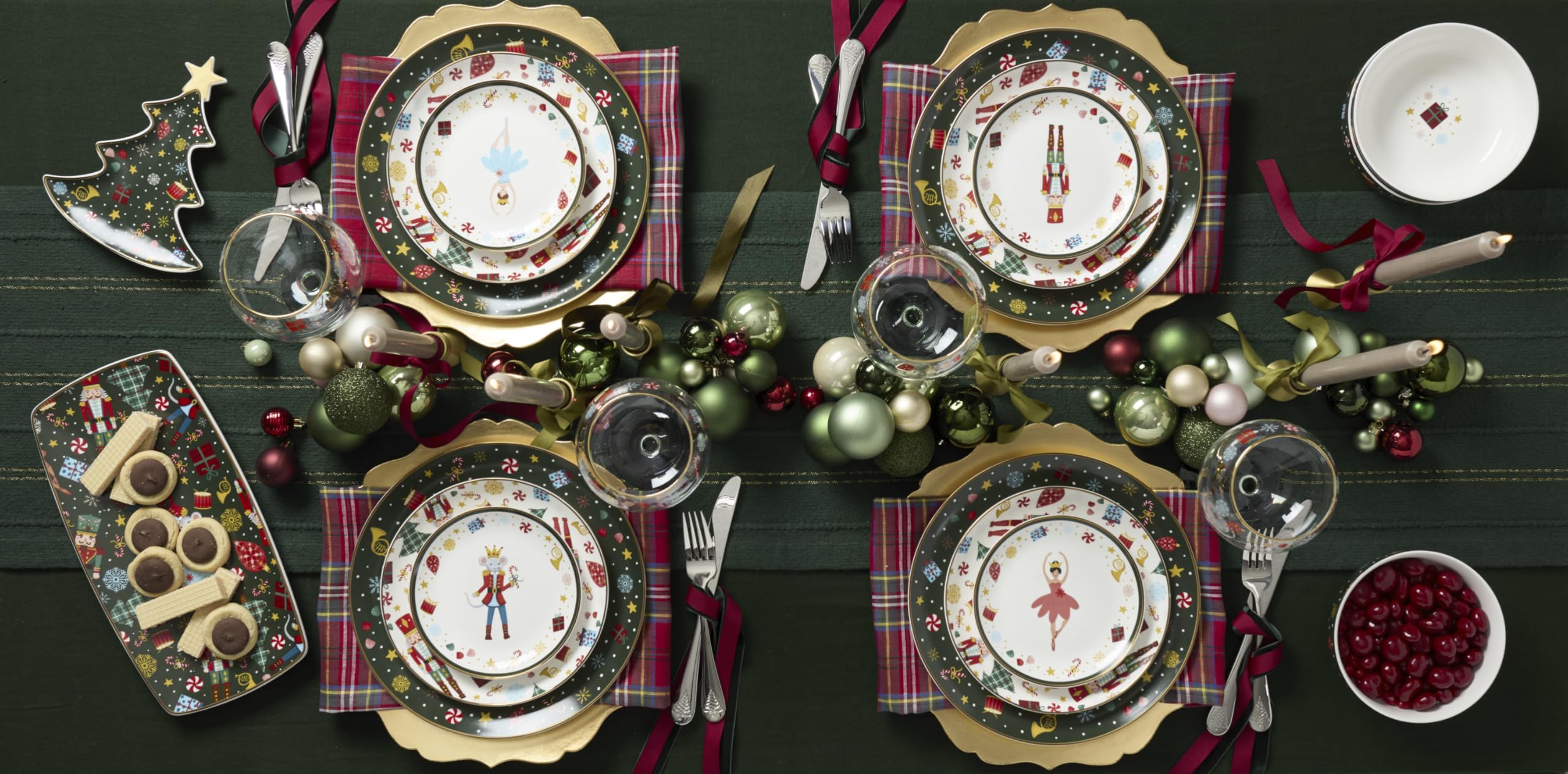 Lenox plateau mise en scene noel décor de table créant ambiance chaleureuse