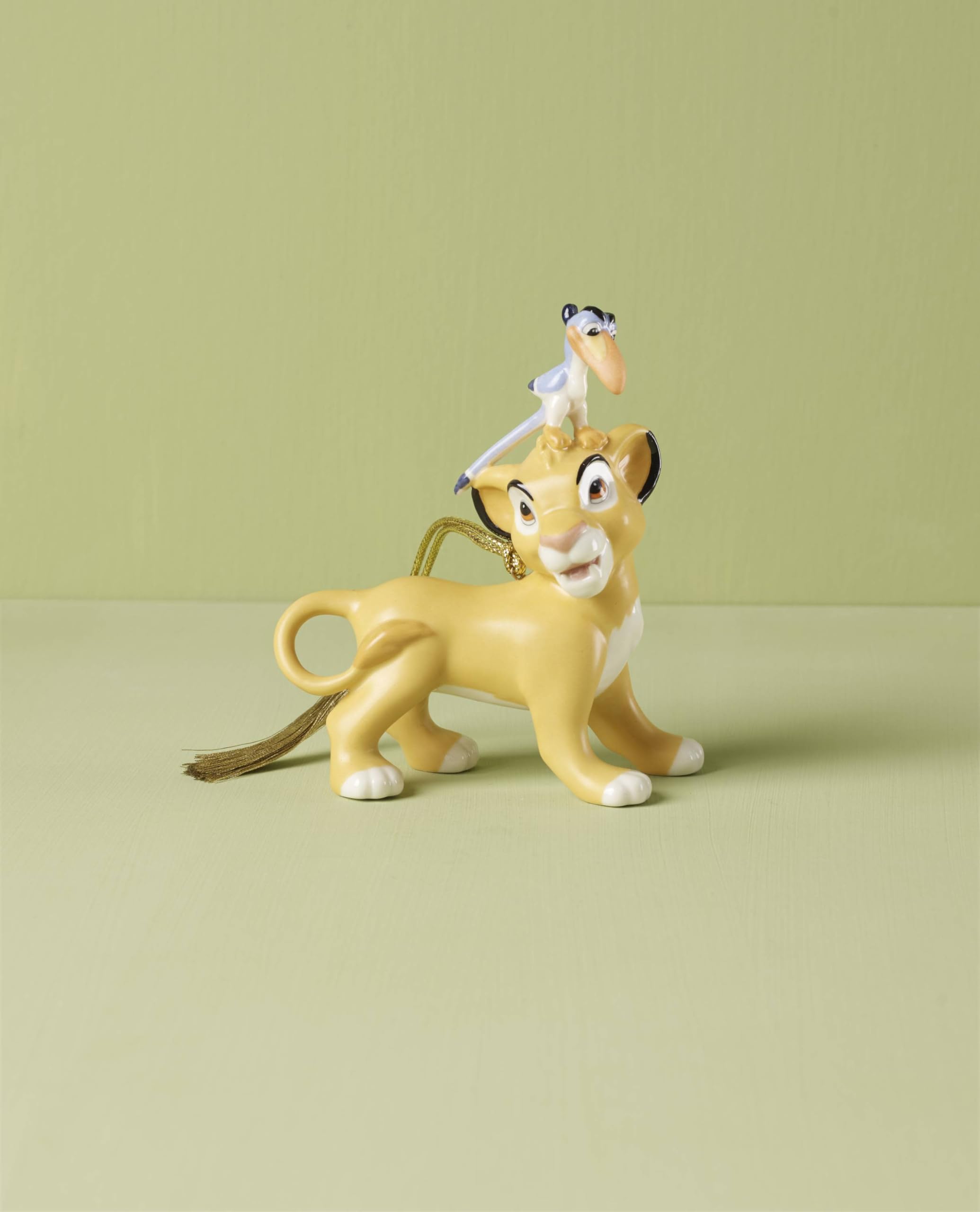 Lenox Simba & Zazu gros plan profil porcelaine, détails précis