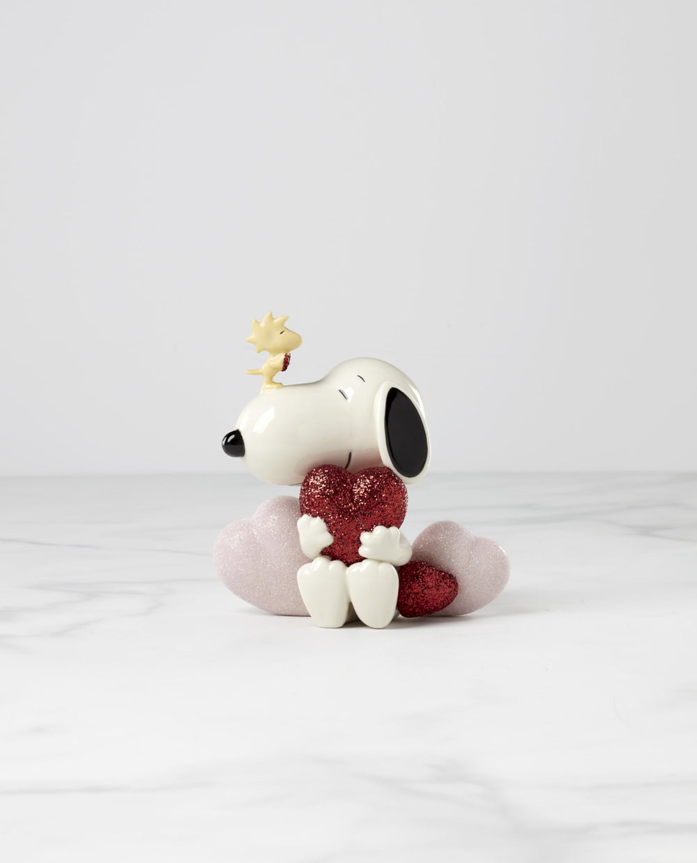 Lenox Snoopy profil avec Woodstock mettant en valeur l'expression