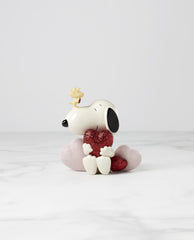 Lenox Snoopy profil avec Woodstock mettant en valeur l'expression