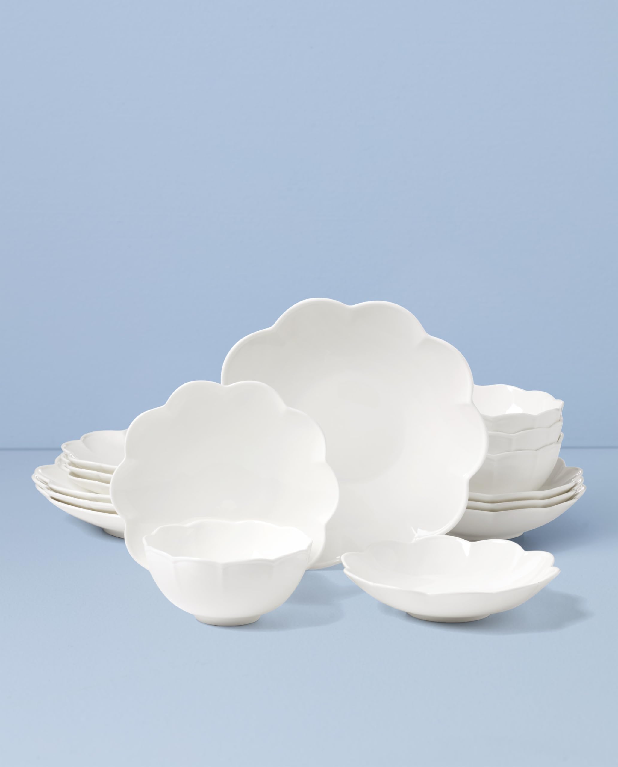 Lenox Studio 1414 assiette de dîner gros plan soulignant finition brillante
