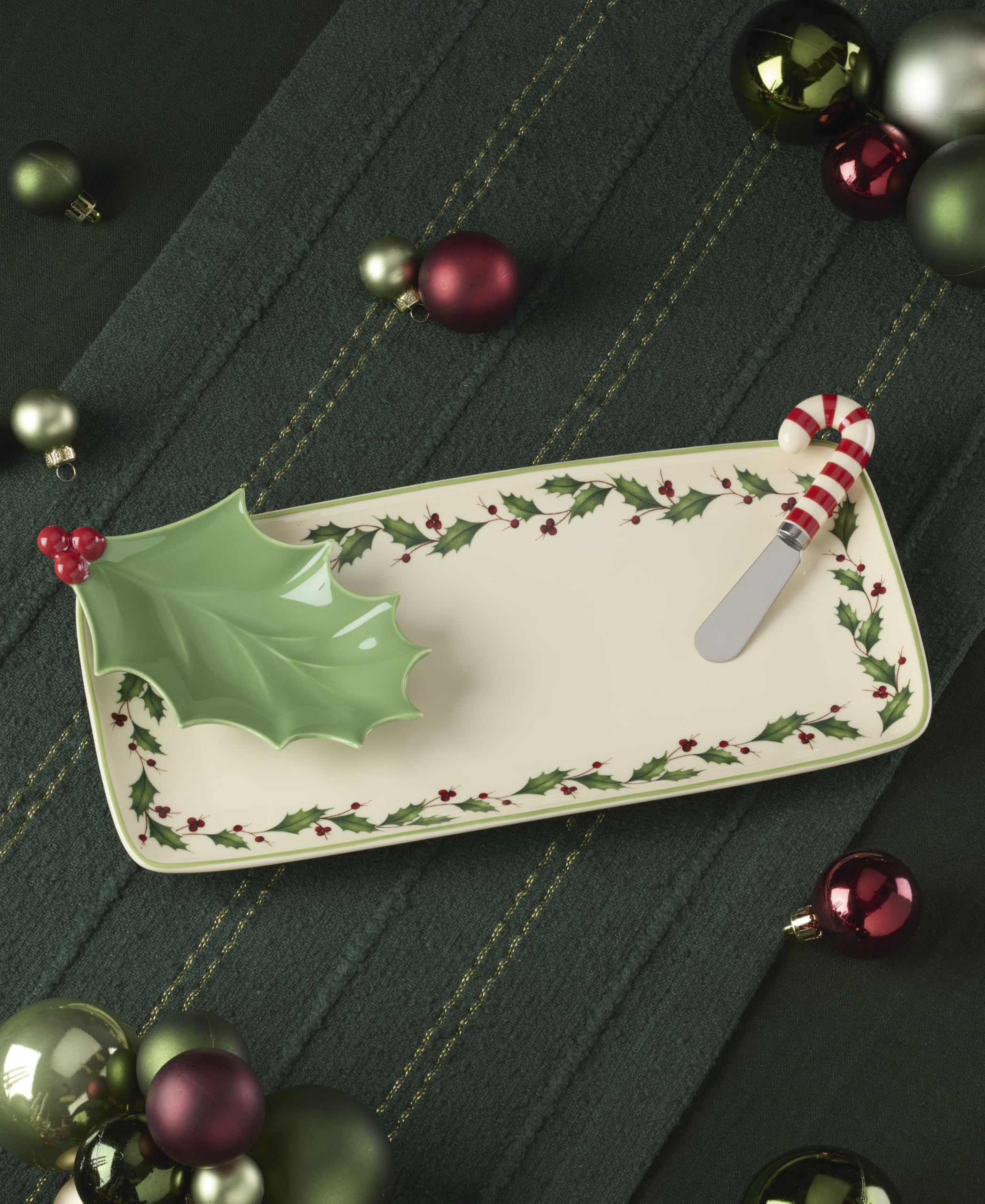 Lenox mise en scène table de Noël, crée une ambiance accueillante