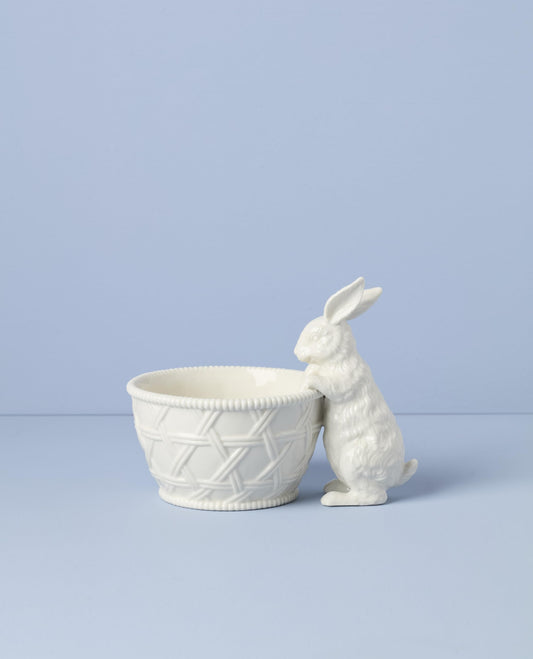 Lenox Wicker Creek Bunny profil détaillé mettant en valeur la finition brillante