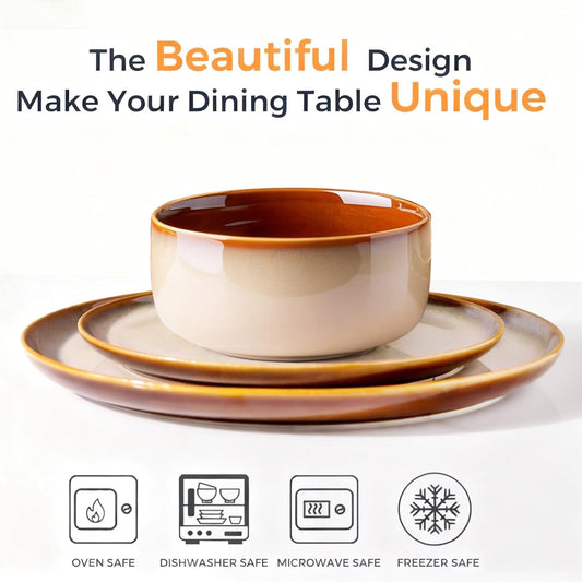 LERATIO assiette principale plate montrant l'espace généreux utile pour présenter plats