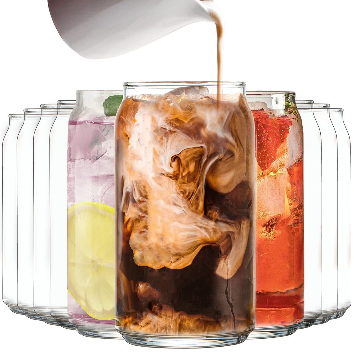 Le'raze verre Can Shaped® devant présentant boisson et élégance