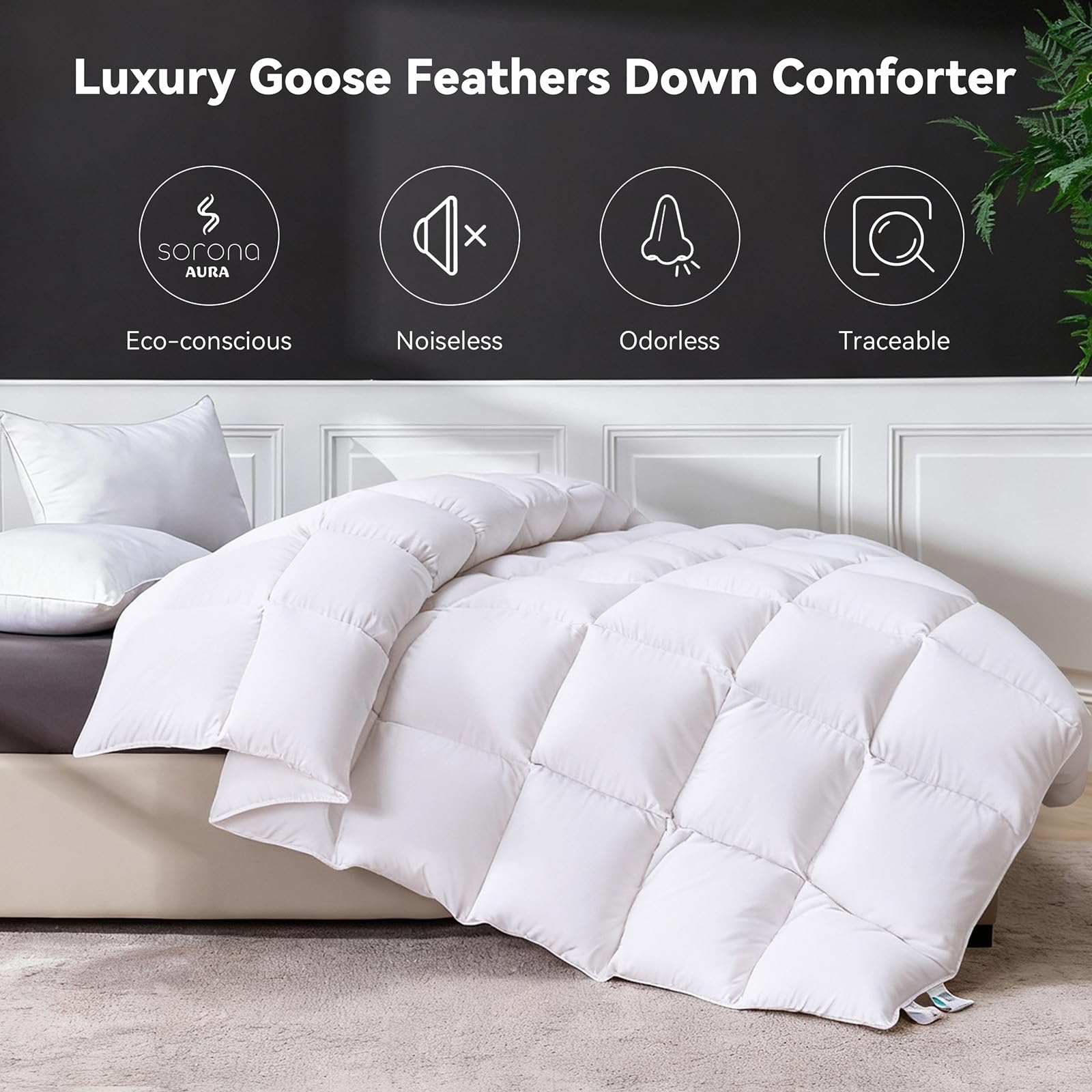 LESNNCIER gros plan tissu mélange coton brossé, doux et respirant