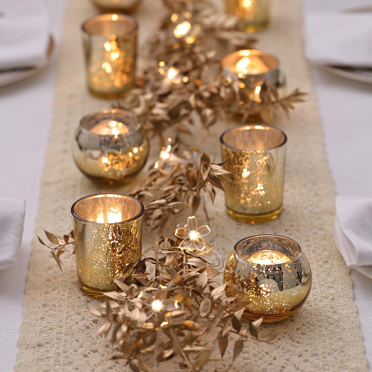 LETINE photophore en usage sur table apportant ambiance chaleureuse