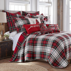 Levtex Home face inverse rouge du couvre-lit Spencer Plaid pour deux looks