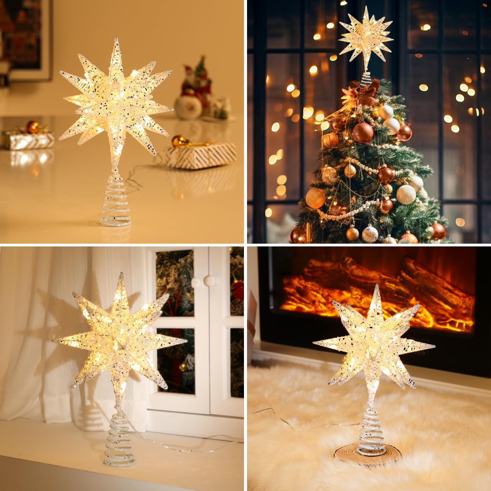 Lewondr étoile en salon décoré pour fête familiale accueillante