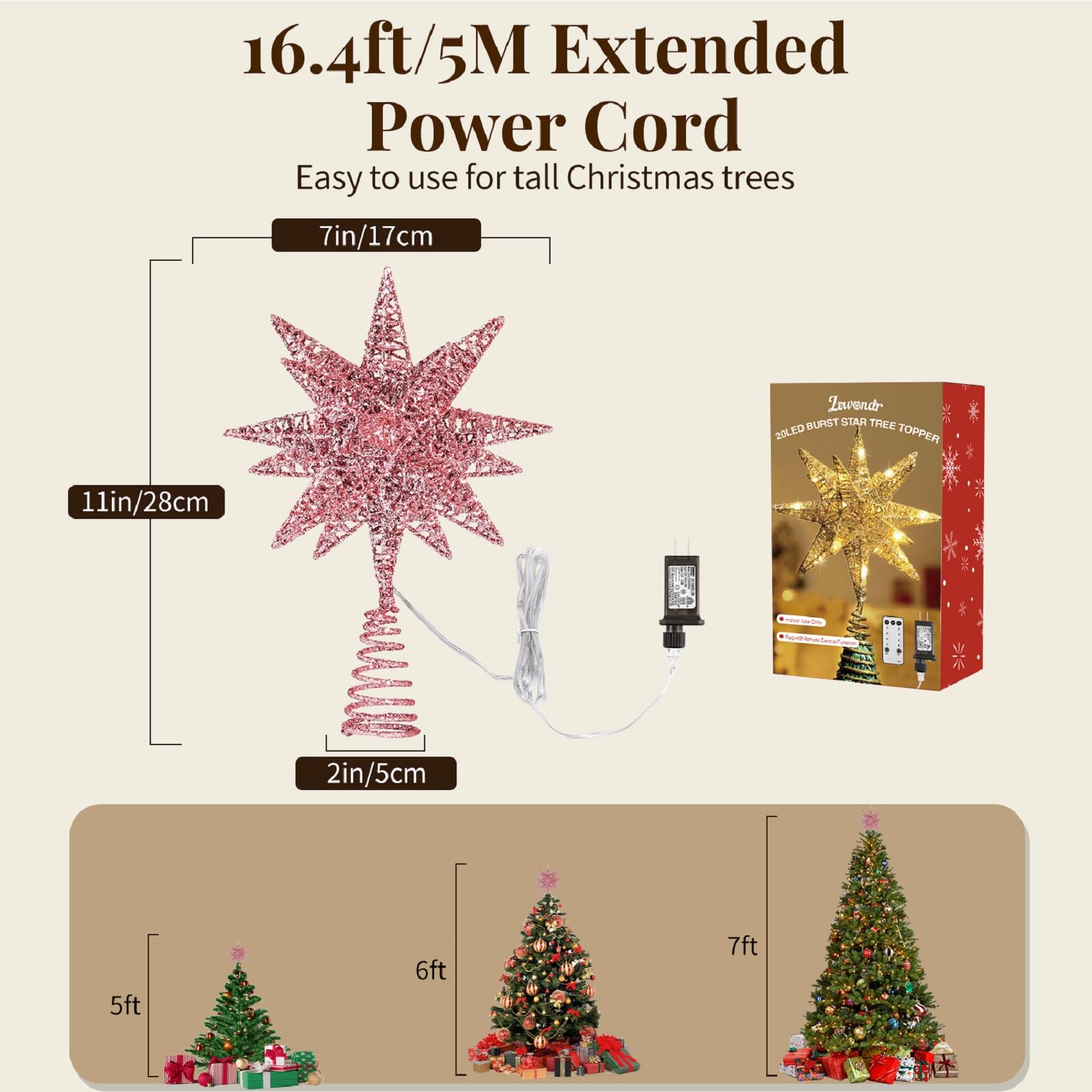 Lewondr étoile posée sur sapin salon apportant style festif