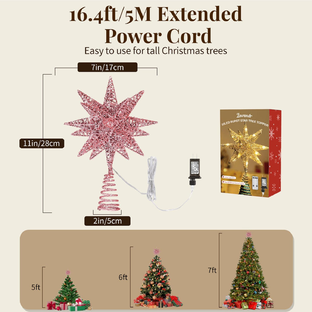 Lewondr étoile posée sur sapin salon apportant style festif