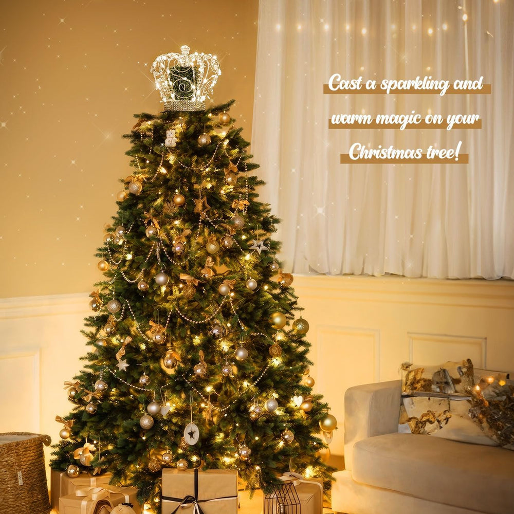 Lewondr couronne montée sur un sapin illustrant usage facile
