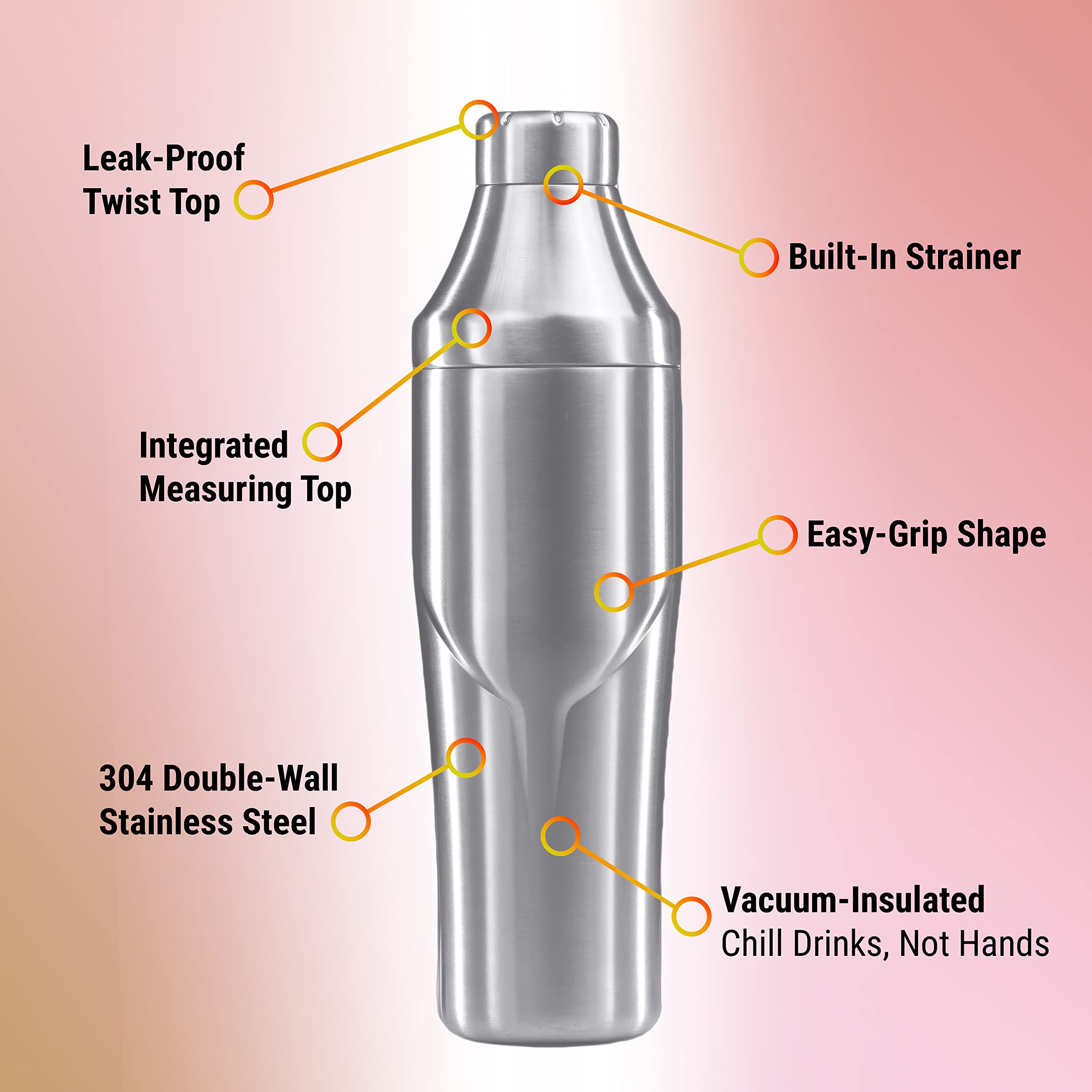 Lexenic comparaison d'échelle indiquant la capacité 24oz pour plusieurs verres