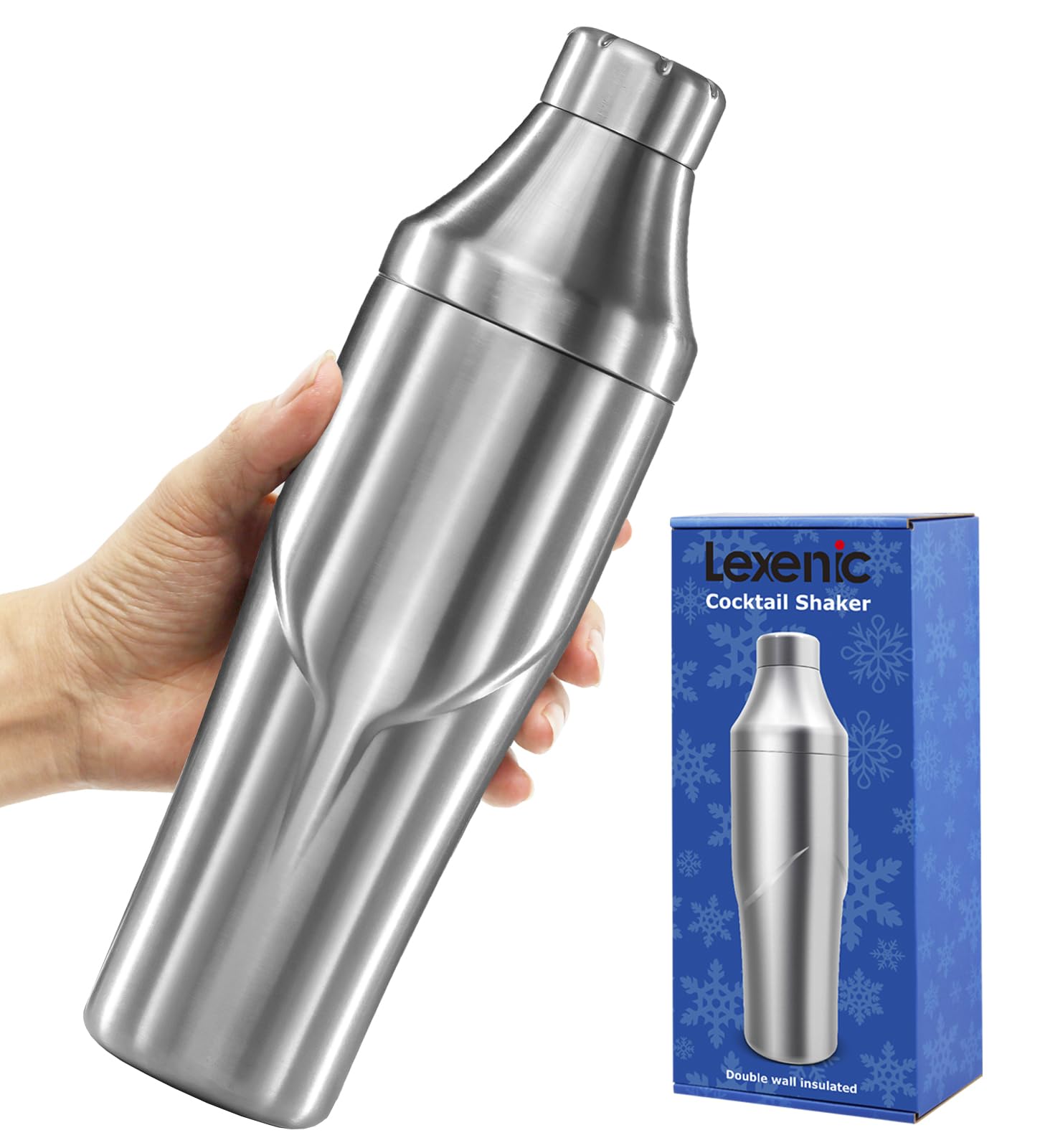 Lexenic shaker face avant montrant design élégant et capacité pratique