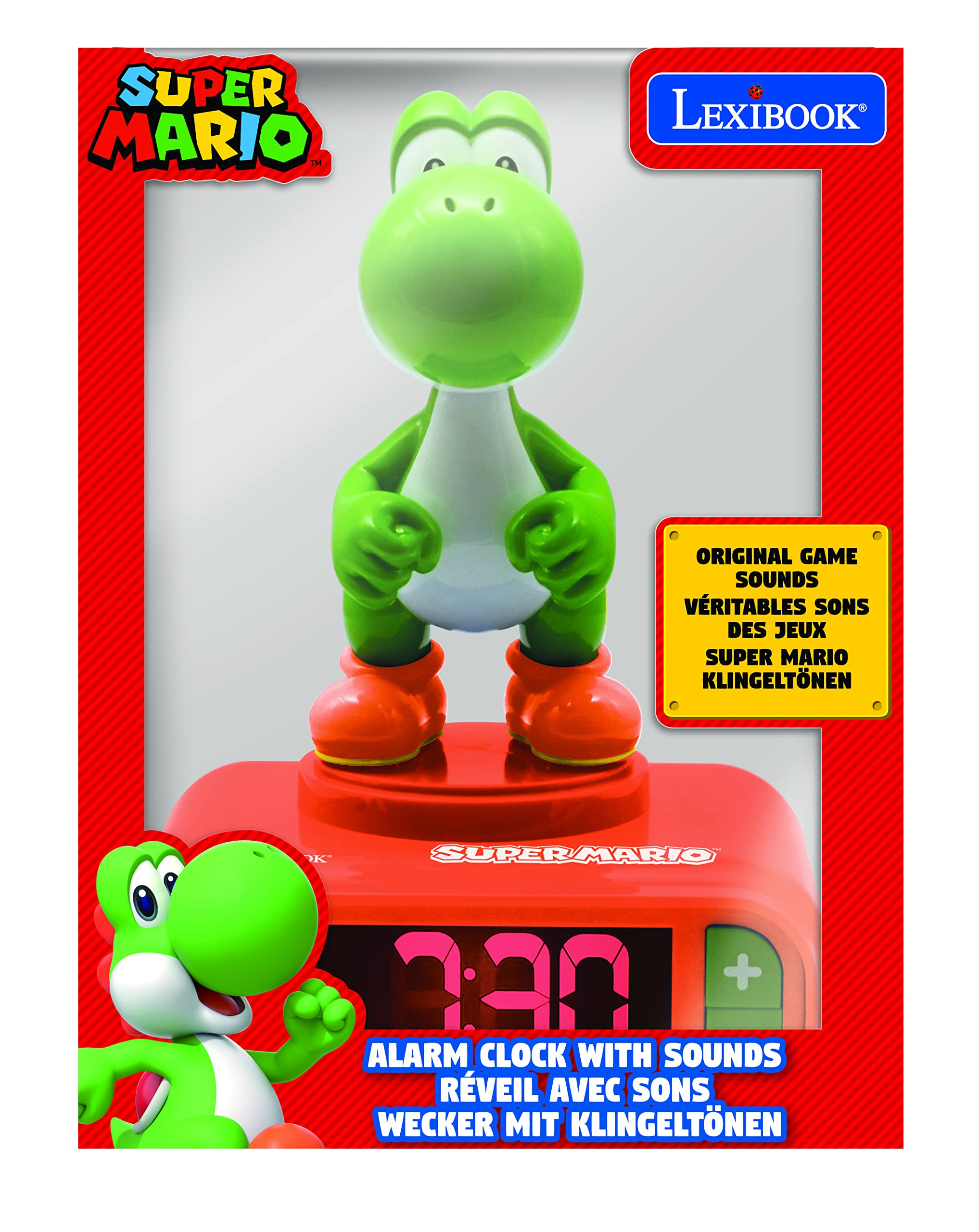 LEXiBOOK Yoshi posé à côté d'objets pour comparaison de taille pratique