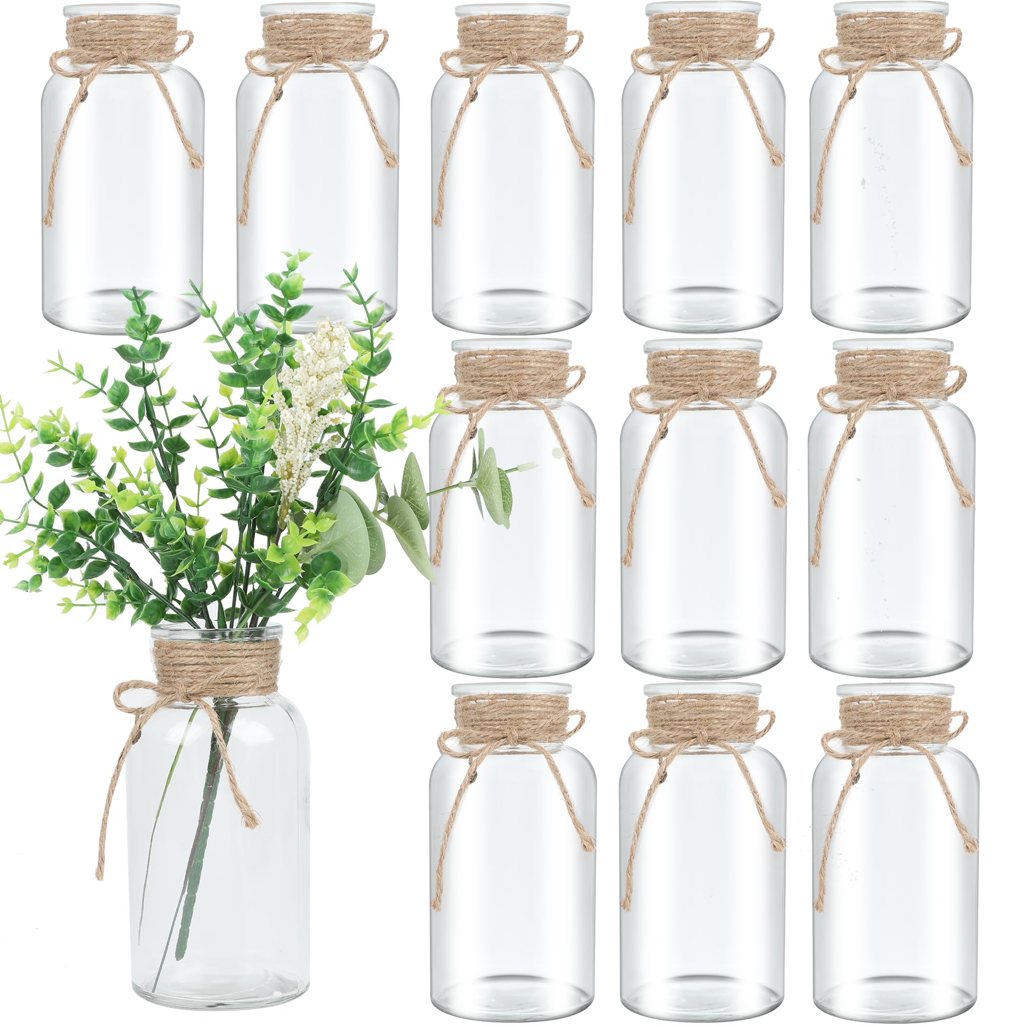 LEYIQU lot de 12 vases Mason devanterie, présente l'élégance et uniformité