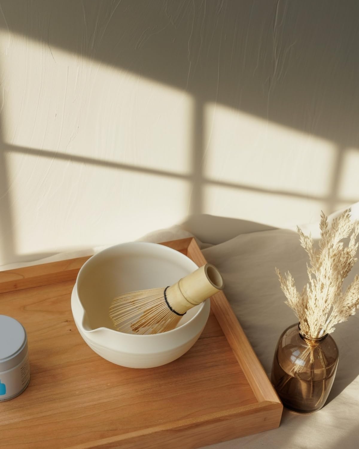 Fouet en bambou LezayXtra en gros plan, mousse régulière et texture aérienne