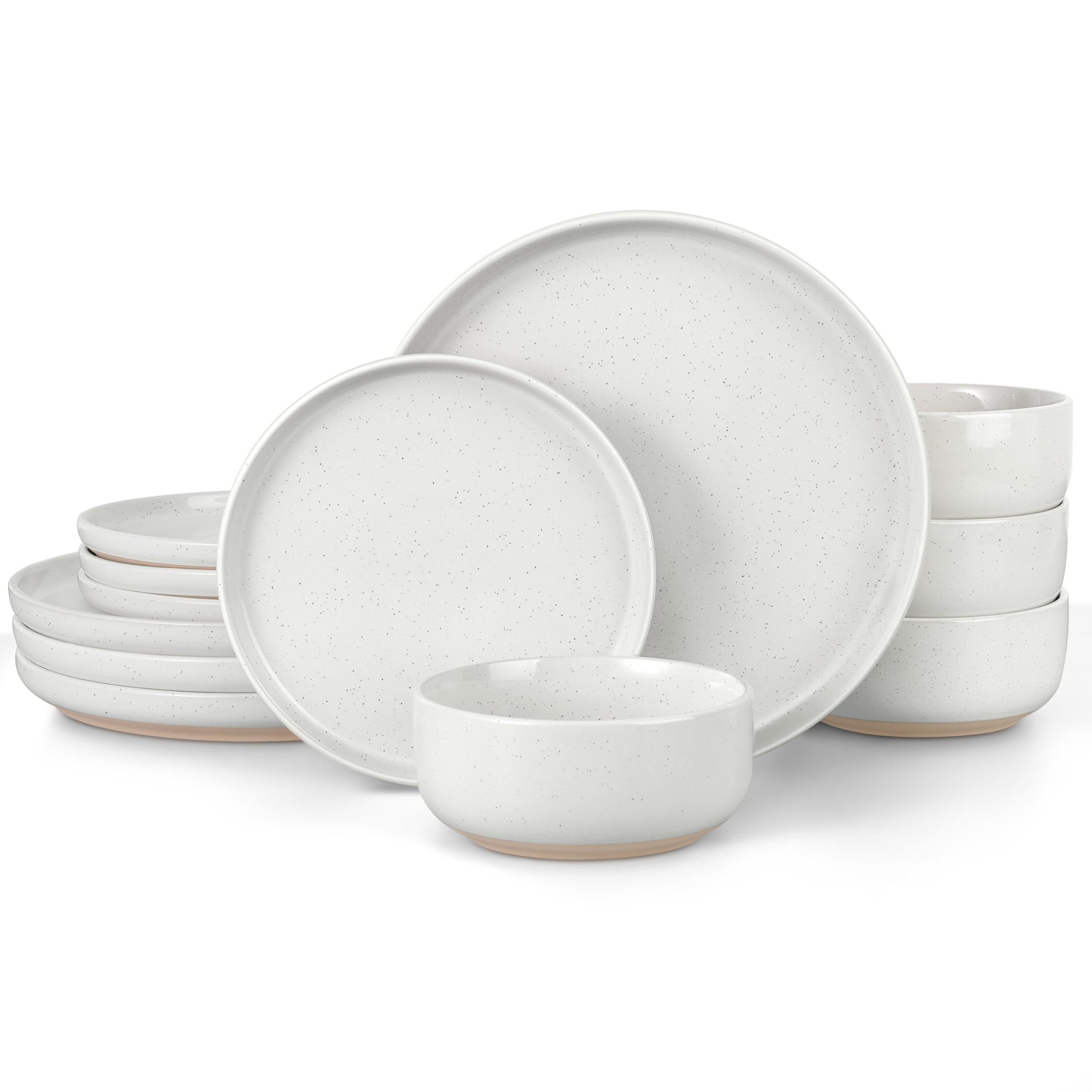 LIANYU assiette plate blanche neige idéale pour présenter plats et portions