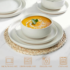 LIANYU bol 22 oz blanc pratique pour céréales et soupes quotidiennes