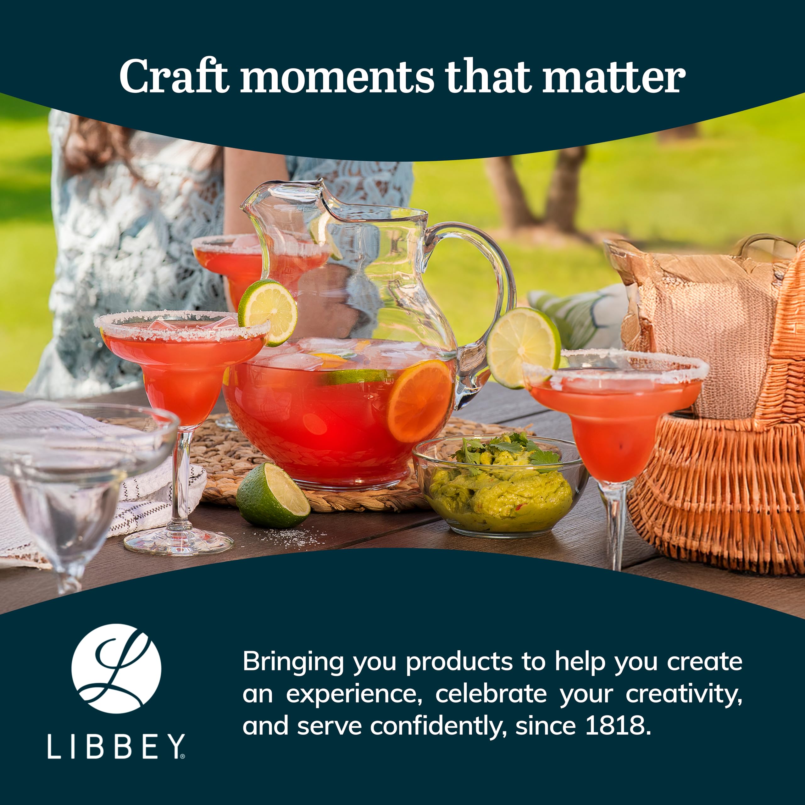 Libbey mise en scène sur table estivale créant ambiance raffinée