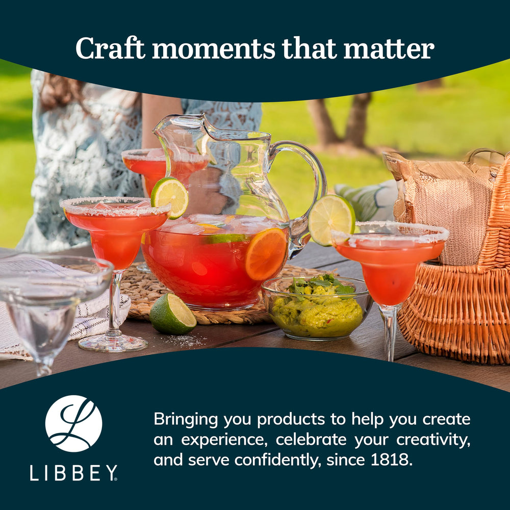 Libbey mise en scène sur table estivale créant ambiance raffinée
