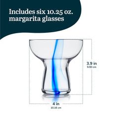 Libbey détail de la bande bleue artisanale ajoutant un accent visuel
